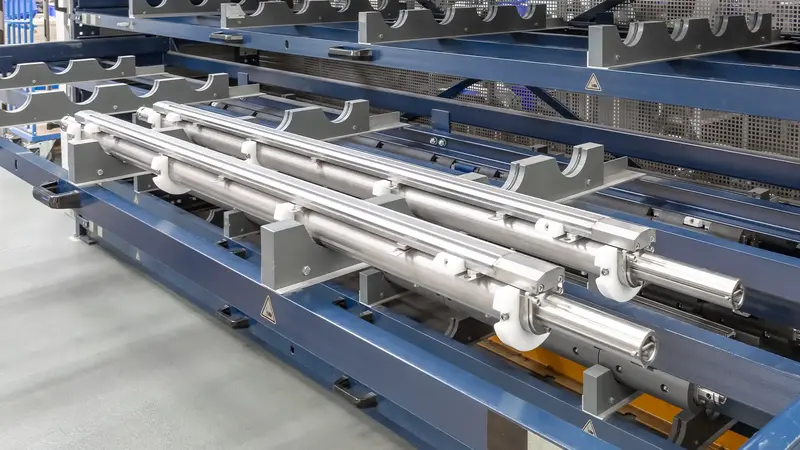 Perspective view of a VON ARDENNE magnet bar.