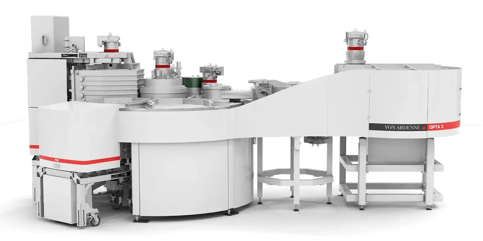 Perspective view of a VON ARDENNE turntable system.