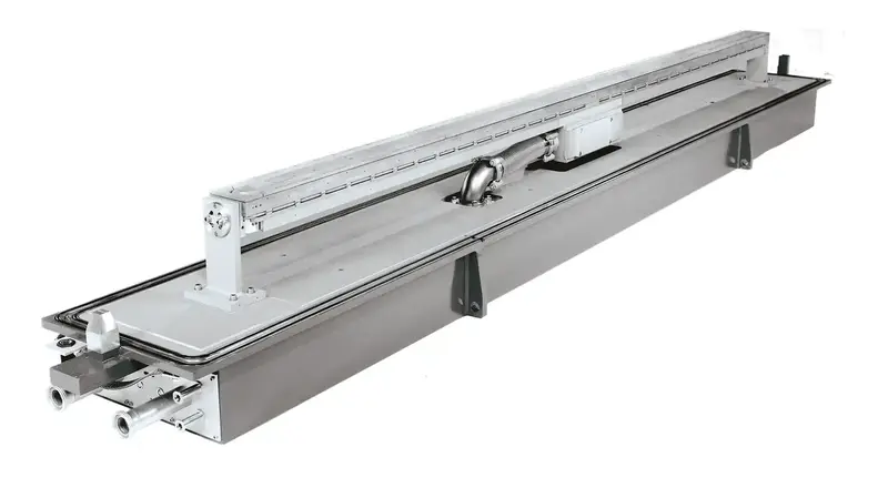 Perspective view of a VON ARDENNE linear ion source.