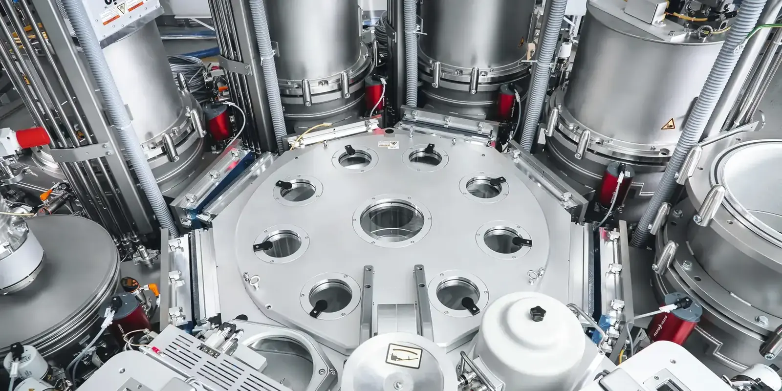 Perspective view of a VON ARDENNE cluster system.